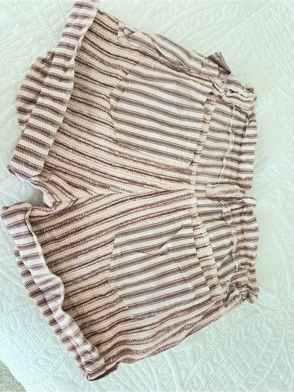 Free People stripe shorts